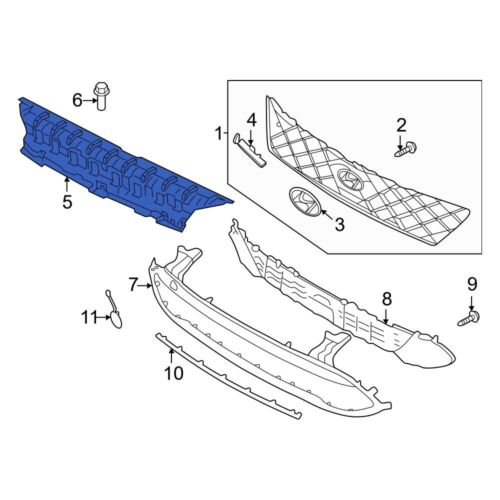 GENUINE Radiator Grille Upper Cover for 2022 2023 Hyundai Kona 86360J9CA0