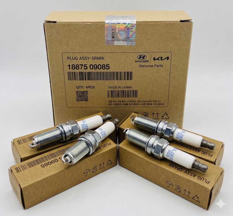 Genuine Spark Plugs (4-Pack) for 2021-2025 Hyundai Kia 2.5L OE# 18875-09085