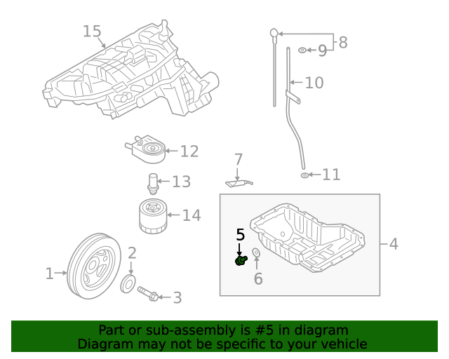 10-Pack GENUINE Oil Drain Plug for 1986-2024 Genesis Hyundai Kia 2151223001