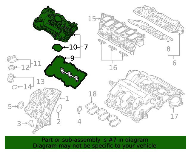 GENUINE Valve Cover LEFT 2017-2023 Palisade Cadenza Sorento Telluride 224103LFA0