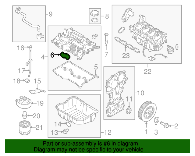 GENUINE GASKET-FUEL PUMP HYUNDAI /KIA 2.0L 2.4L *See compatibility* 224422GGB0