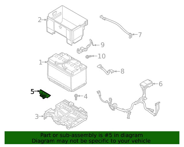 Genuine OEM Battery Hold Down Bracket 2011-2017 Hyundai Accent Elantra Veloster