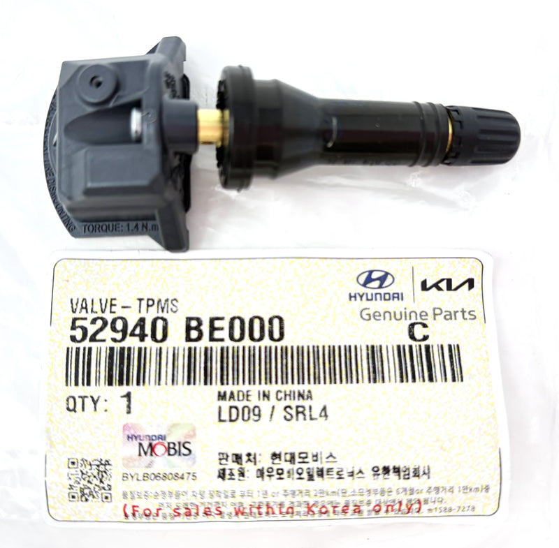 52940BE000 TPMS Valve Sensor for Hyundai Kona, Kona Electric 2024-2025 Genuine