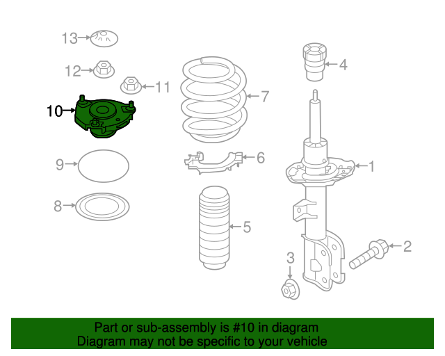 GENUINE Front Suspension Strut Mounts 2016-20 Kia Sorento 54610C5000