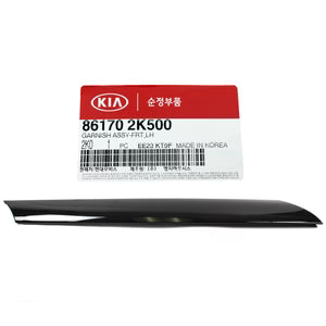 Genuine MOLDING WINDSHIELD PILLAR FRONT DRIVER for 10-13 KIA SOUL 861702K500
