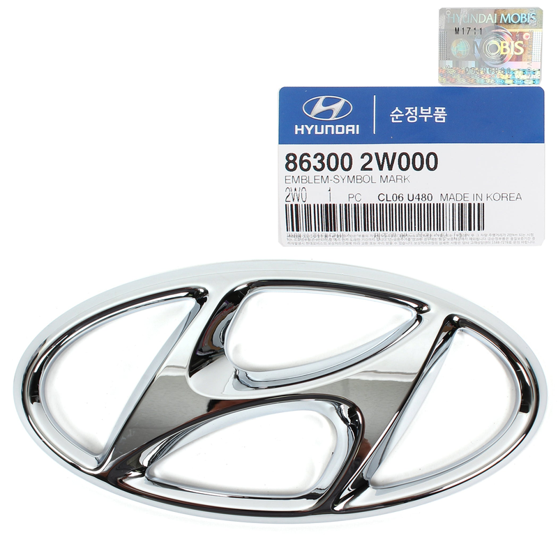 Genuine Front Grille "H" Emblem for 2013-2016 Hyundai Santa Fe Sport 86300-2W000