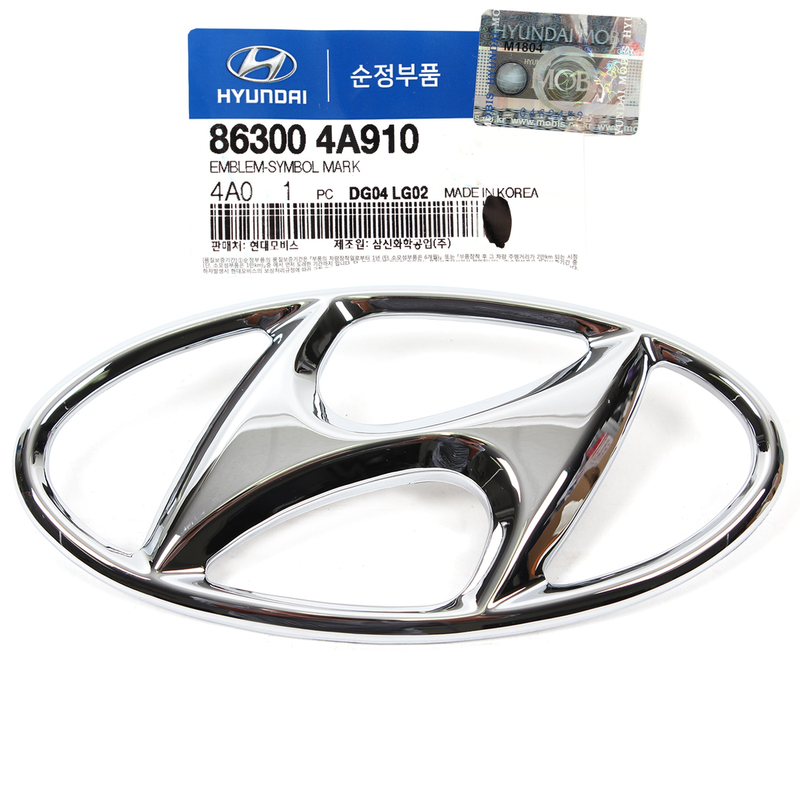 GENUINE OEM Front Grille Emblem & Plate  2011-2013 Hyundai Sonata 863004A900