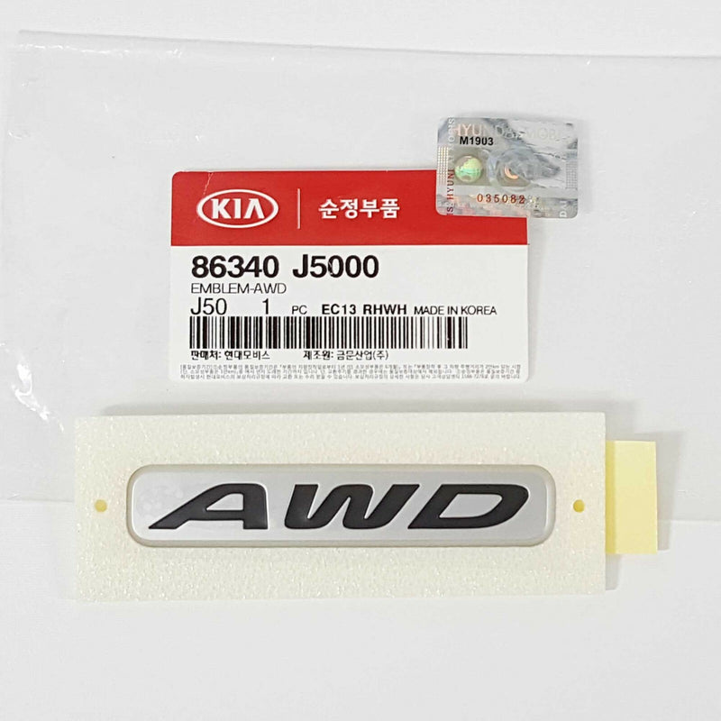 GENUINE Rear Trunk "AWD" Emblem Namplate for 2018-2021 Kia Stinger 86340J5000