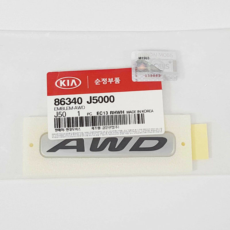 GENUINE Rear Trunk "AWD" Emblem Namplate for 2018-2021 Kia Stinger 86340J5000