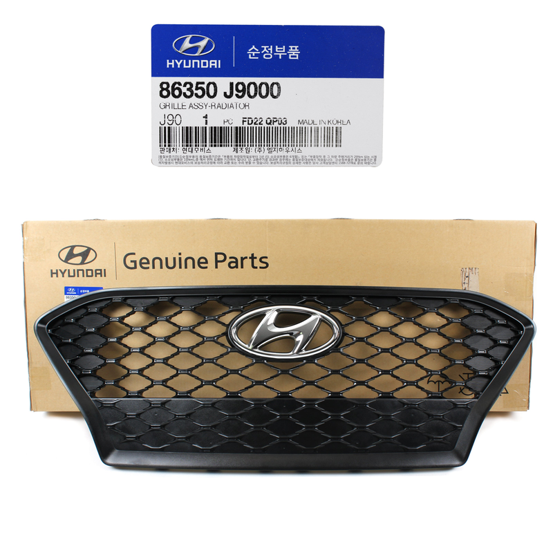 Front Bumper Radiator Grille BLACK for 2018-2021 Hyundai Kona 86350J9000