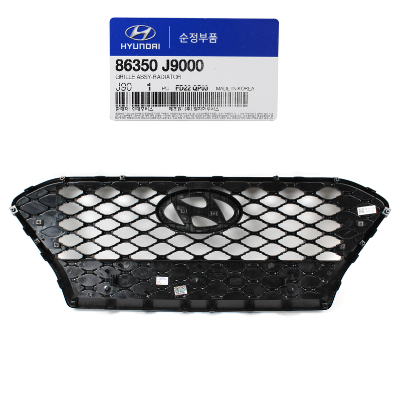 Front Bumper Radiator Grille BLACK for 2018-2021 Hyundai Kona 86350J9000