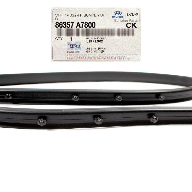 GENUINE Front Bumper Hood Rubber Seal Strip for 2017 2018 Kia Forte 86357A7800