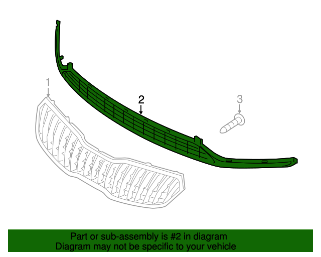 GENUINE Front Bumper Lower Grille for 2014-2016 Kia Forte Forte5 86522A7000