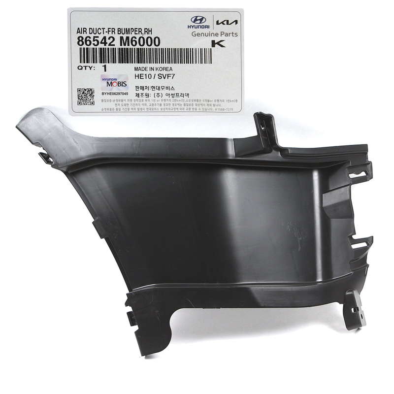 Kia Forte 2019-21 for Front Bumper Air Duct Curtain RIGHT 86542M6000 GENUINE