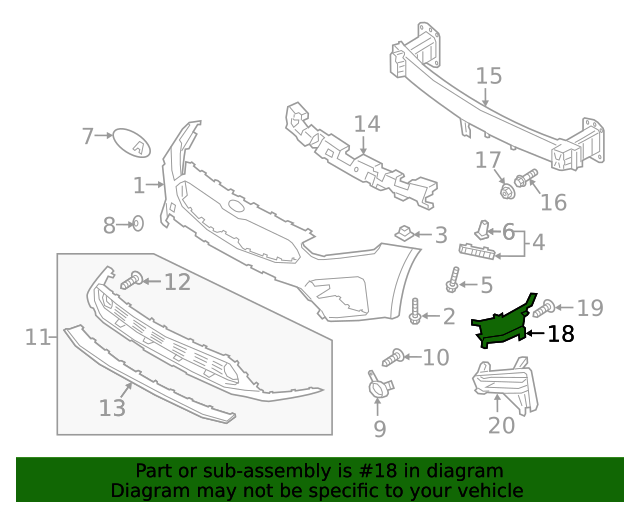 Kia Forte 2019-21 for Front Bumper Air Duct Curtain RIGHT 86542M6000 GENUINE