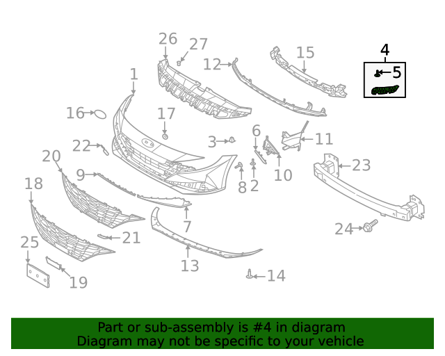 GENUINE Front Bumper Bracket RIGHT for 2021-2024 Hyundai Elantra 86552AA000