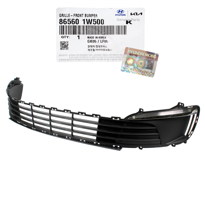GENUINE 2016-2017 Kia Rio Sedan Front Bumper Lower Grille w/ Chrome 865601W500