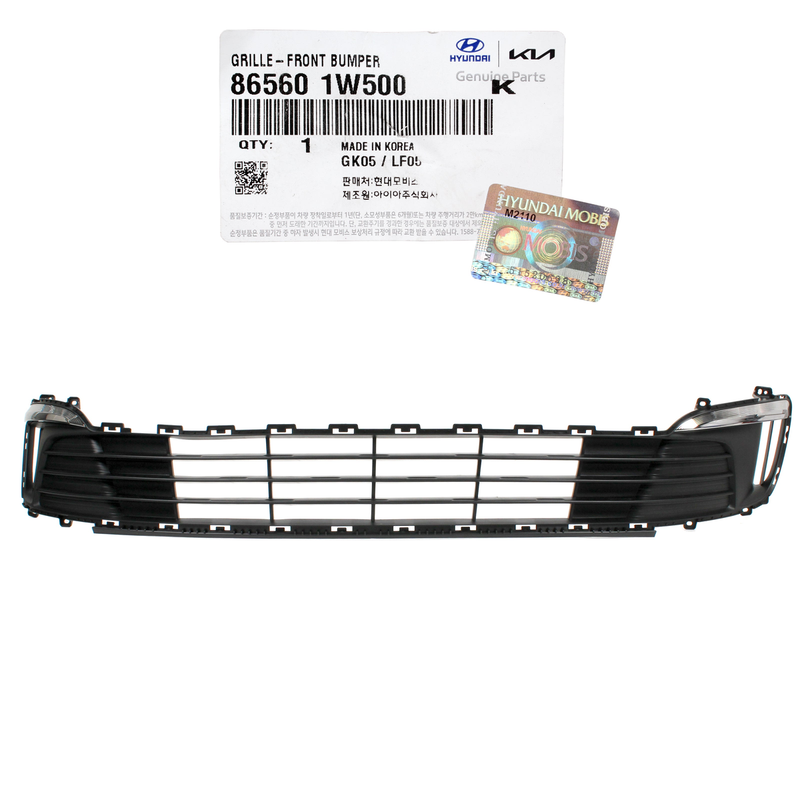 GENUINE 2016-2017 Kia Rio Sedan Front Bumper Lower Grille w/ Chrome 865601W500