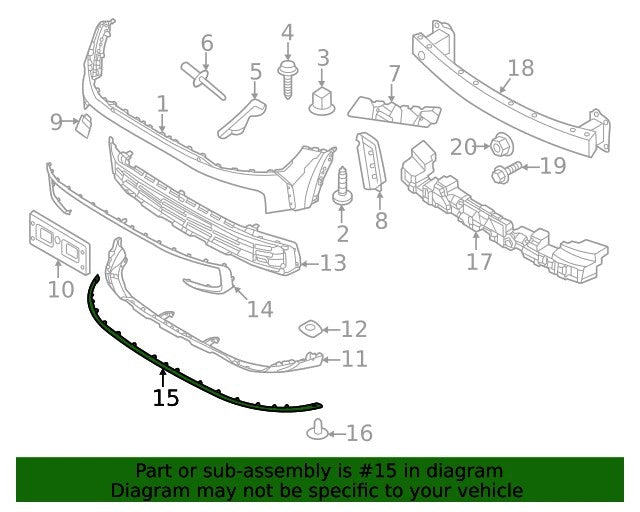 Genuine Front Bumper Lower Spoiler Chin Lip OEM Kia Sportage Hybrid 2023-2026