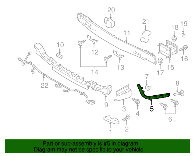 REAR Bumper Side Bracket LEFT LH for 2015-2021 Kia Sedona 86613A9000 GENUINE
