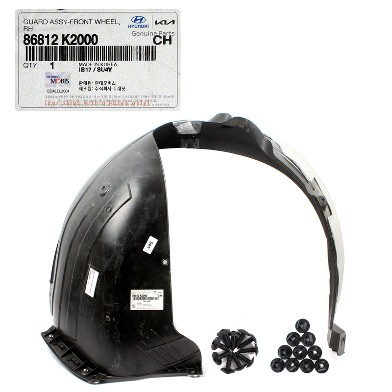 Front Fender Liner RIGHT RH for 2020-2024 Hyundai Venue 86812K2000