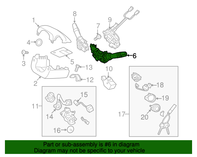GENUINE Multifunction Switch for 10-16 Hyundai Kia Various Models 93410-2M115