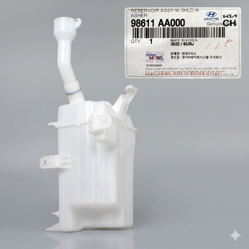 Genuine Windshield Washer Reservoir Tank 2021-2023 Hyundai Elantra 98611AA000