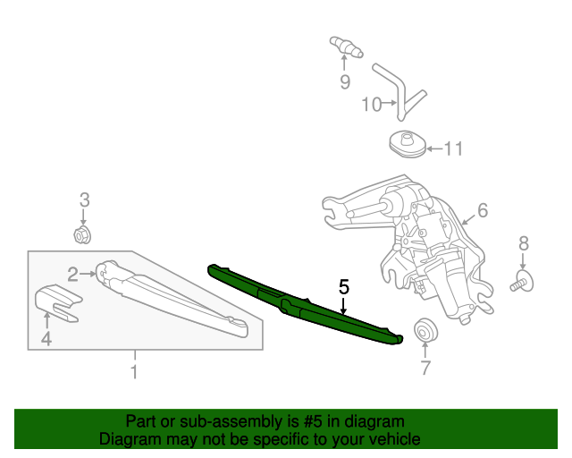 GENUINE REAR Wiper Blade For 10-18 Accent Kia Rio Sorento Soul OEM 988502K000