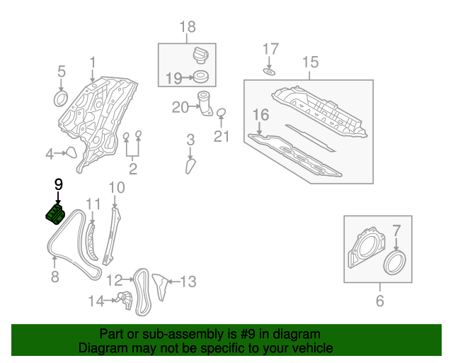 Timing Chain Tensioner Guide for 12-22 Genesis Hyundai Kia 3.3L 3.8L 244203CGA3