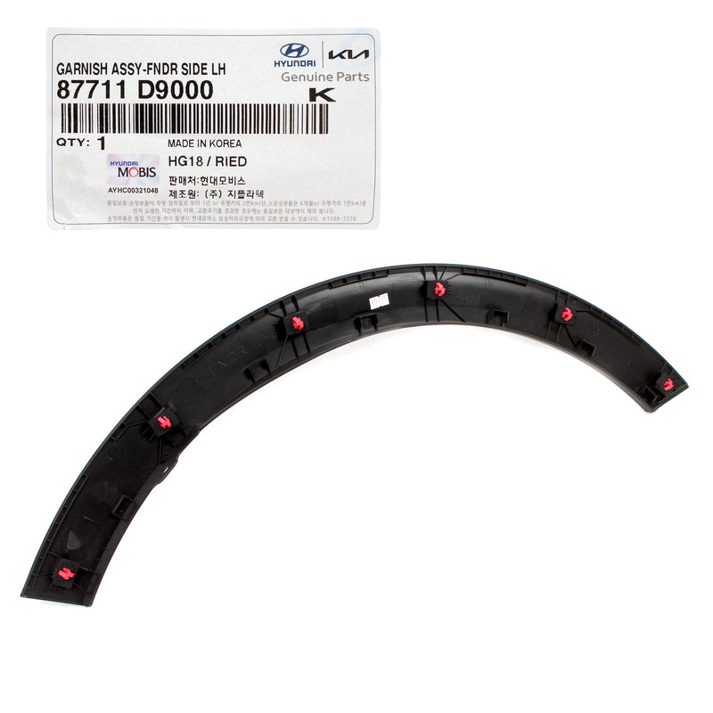 Front Fender Flare Molding LEFT for 2017-2022 Kia Sportage 87711D9000