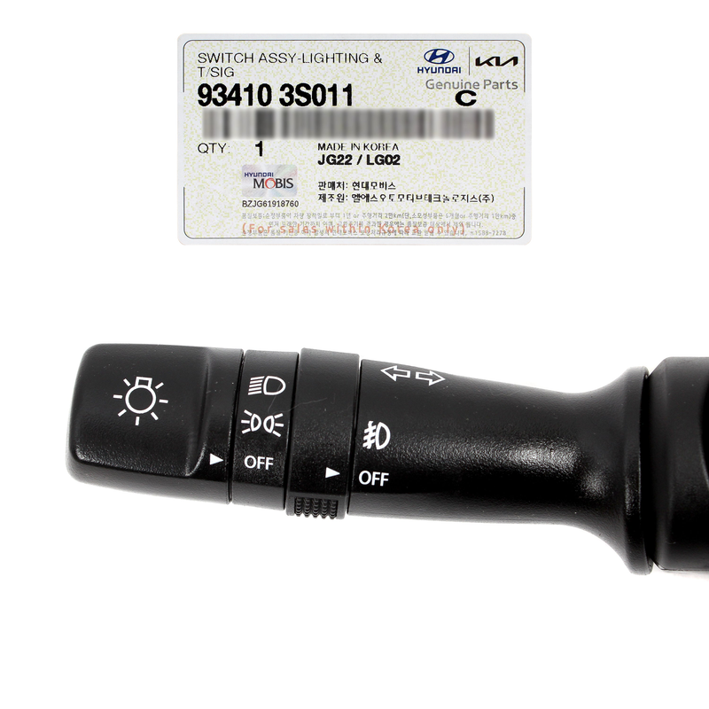 Genuine Headlight Turn Signal Switch for 2011-18 Hyundai Kia Models 93410-3S011