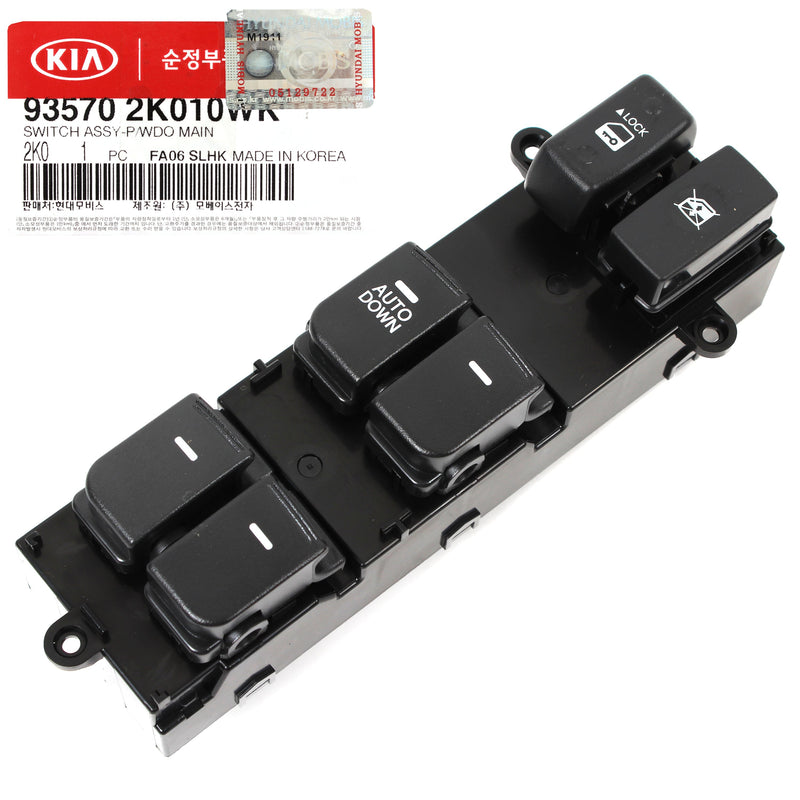 GENUINE 14PINS Power Window Main Switch Assy 935702K010WK AUTO Kia Soul 2010-13
