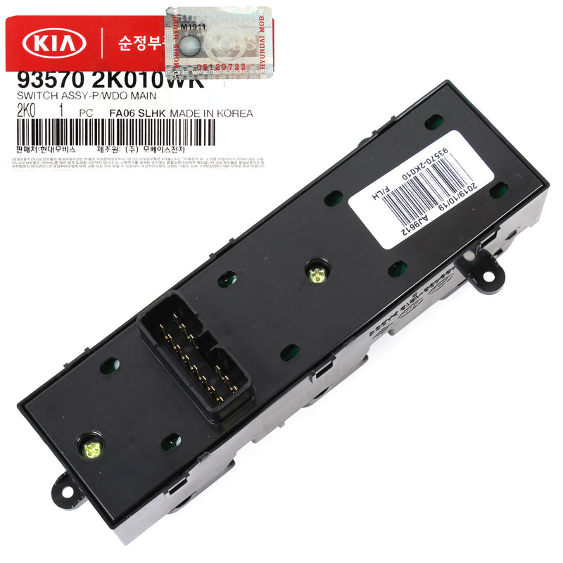 GENUINE 14PINS Power Window Main Switch Assy 935702K010WK AUTO Kia Soul 2010-13