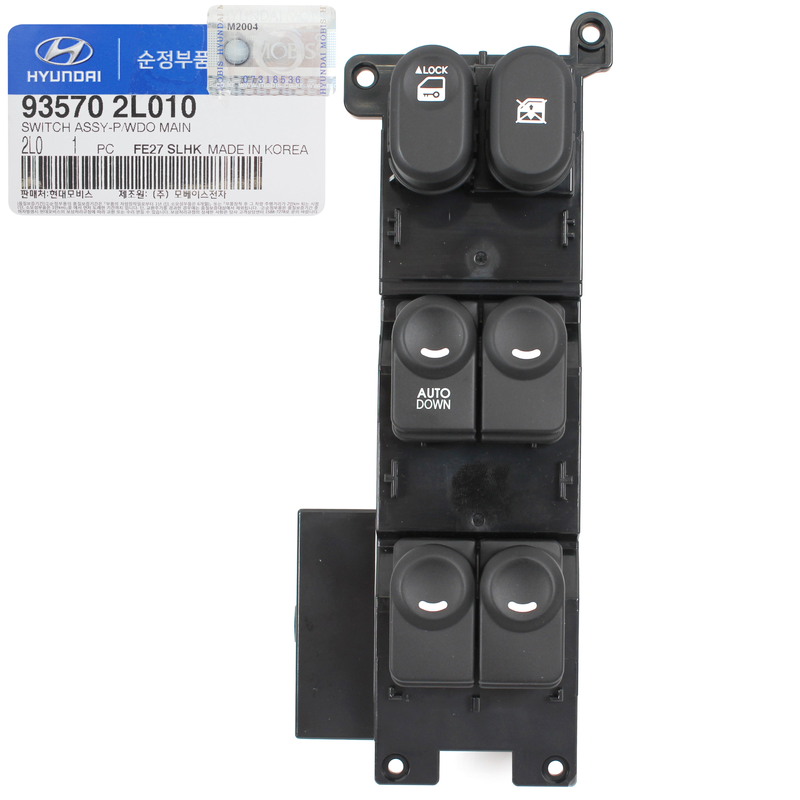 Genuine Power Window Main Switch for 2009-2012 Hyundai Elantra 93570-2L010