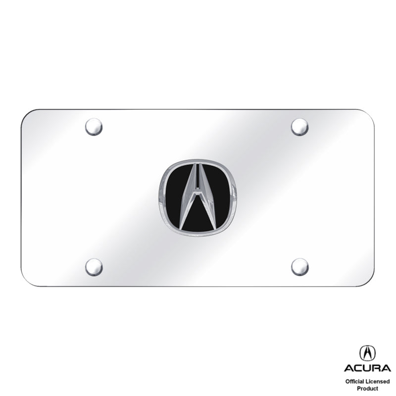 Au-Tomotive Gold fits Acura 3D Logo Chrome License Plate Stainless, Authorized Seller