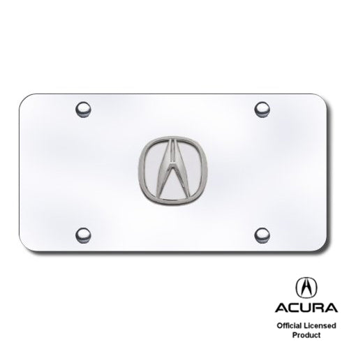 Au-TOMOTIVE GOLD fits Acura Chrome Logo on Chrome License Plate - No Fill
