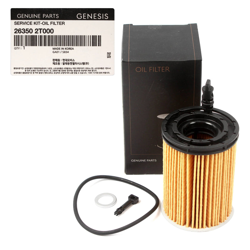 Oil Filter Kit For 2021-2024 G80 GV70 GV80 Stinger 2.5L 263502T000 [2-Pack]