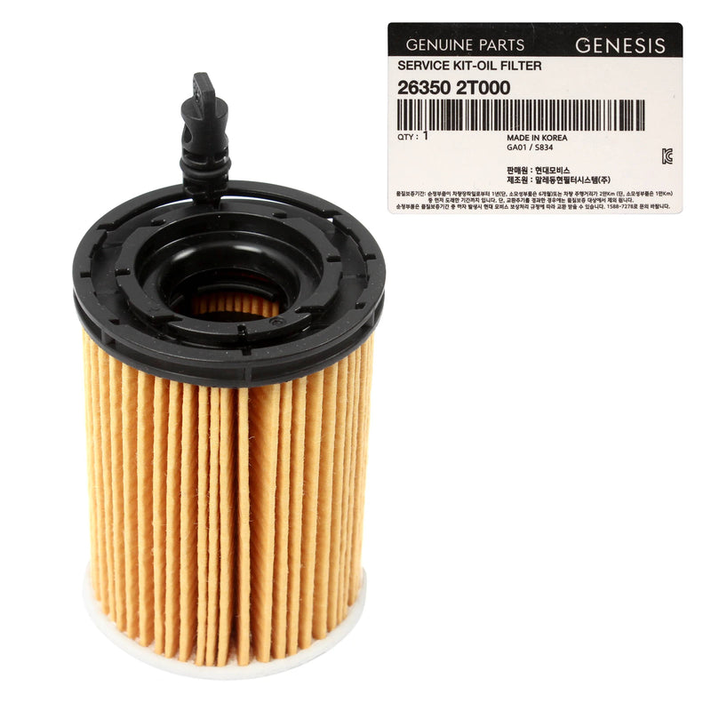 Oil Filter Kit For 2021-2024 G80 GV70 GV80 Stinger 2.5L 263502T000 [4-Pack]