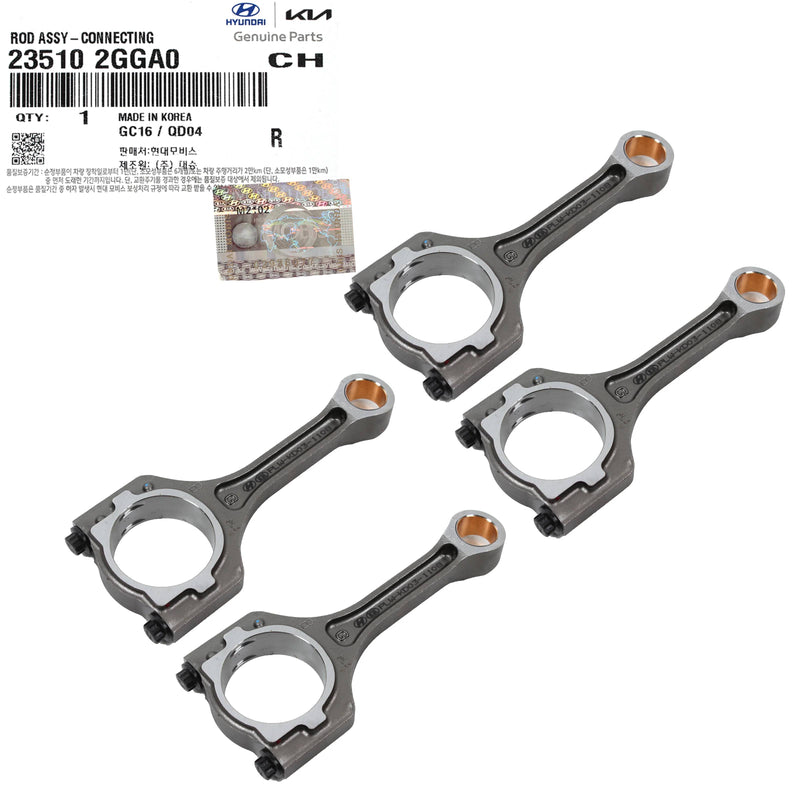 CONNECTING ROD FOR 14 21 TUCSON SANTA FE SPORTAGE OPTIMA 23510-2GGA0 [4-pack]