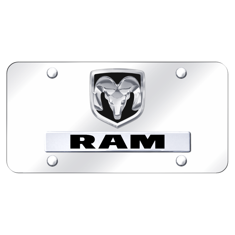 Au-Tomotive Gold Dual Ram (OEM LOGO) Chrome on Chrome Plate