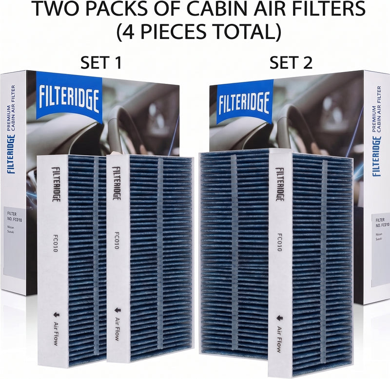 2-Pack Cabin Air Filter CF10553 Compatible With Select NISSAN, SUZUKI