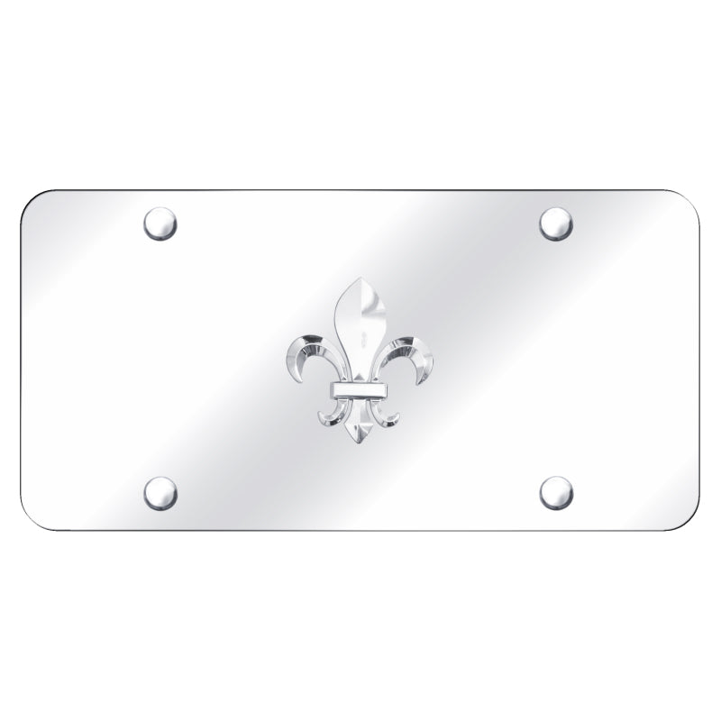 Au-Tomotive Gold Fleur-De-Lis Logo on Chrome Plate