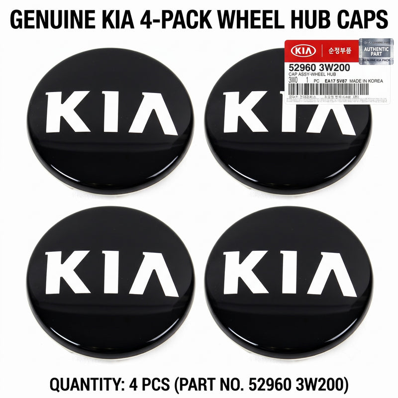 4-Pack Wheel Center Cap for 11-19 Kia Cadenza Niro Sportage Stinger 529603W200