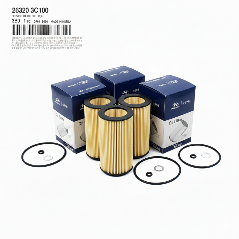 3x Oil Filter for Azera Entourage Santa Fe Sonata Sedona Sorento V6 263203C100