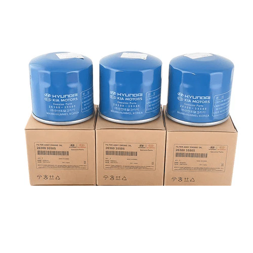 GENUINE Engine Oil Filter & Washer for Hyundai Kia 2630035505 3-Pack