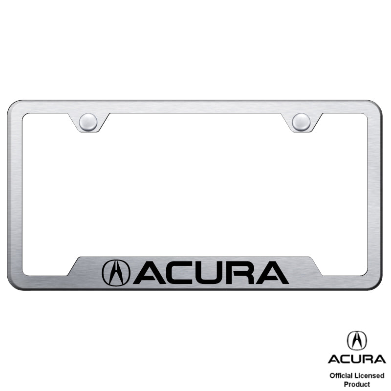 Au-Tomotive Gold Acura Laser Etched Cut-Out Frame – Brushed