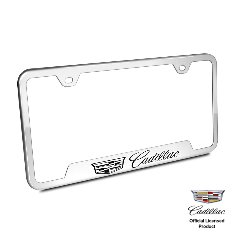 Au-Tomotive Gold, Plate Frame for Cadillac New Logo Stainless Steel Chrome