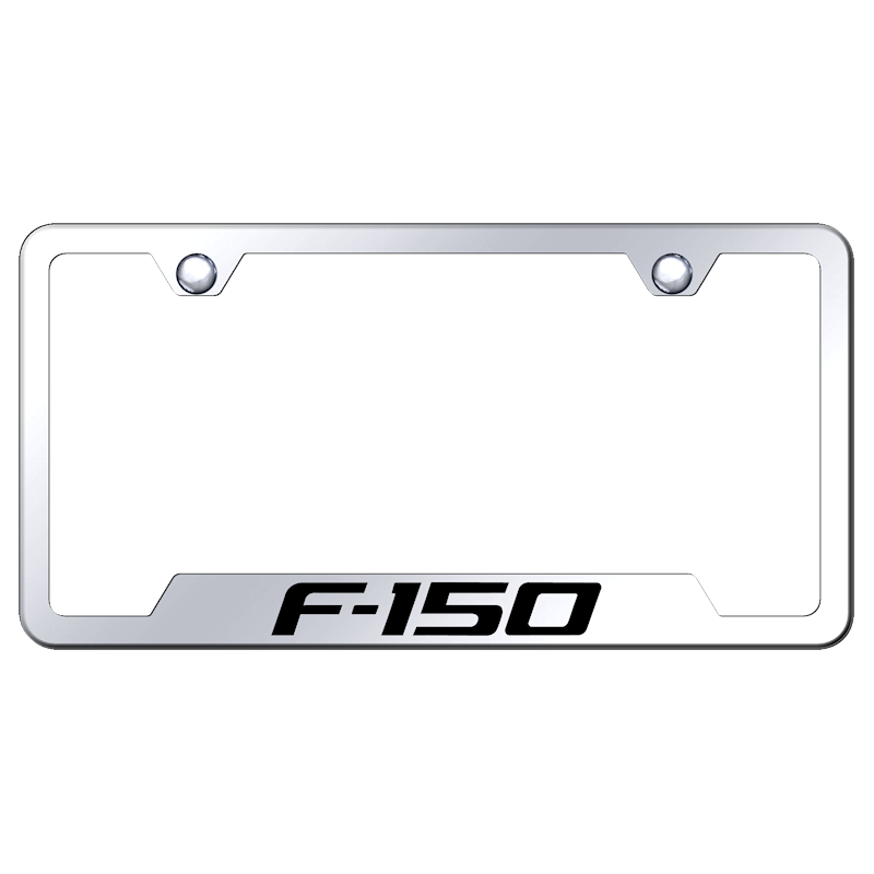 Automotive Gold Laser Etched Mirrored F-150 Cut-Out Frame