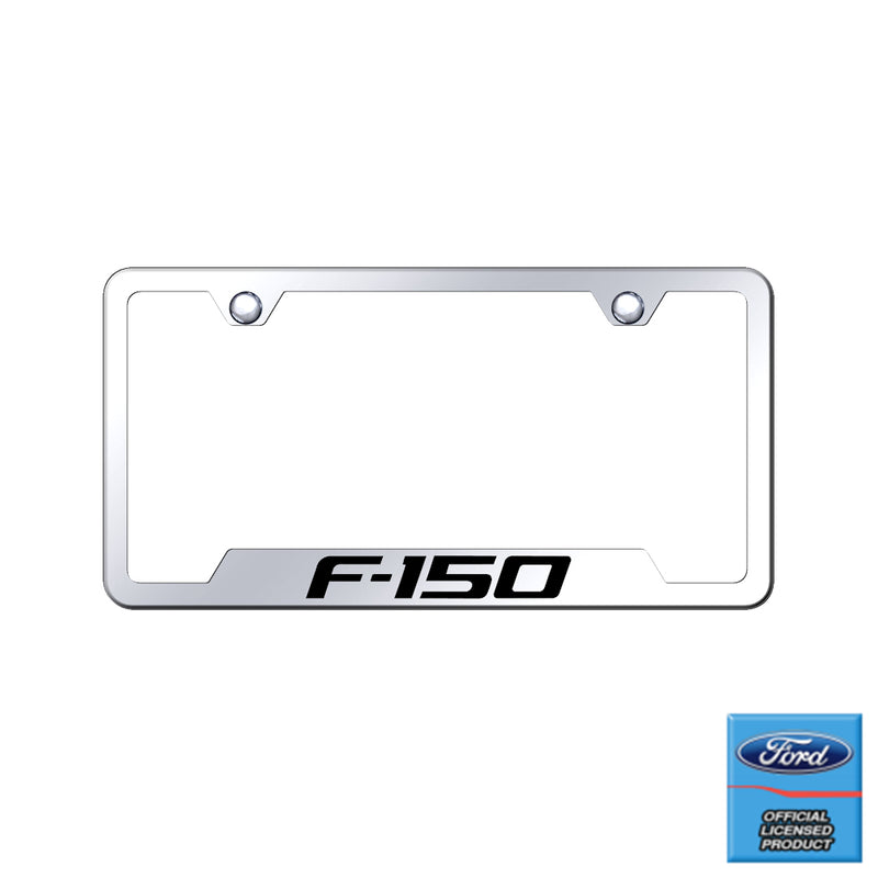 Automotive Gold Laser Etched Mirrored F-150 Cut-Out Frame