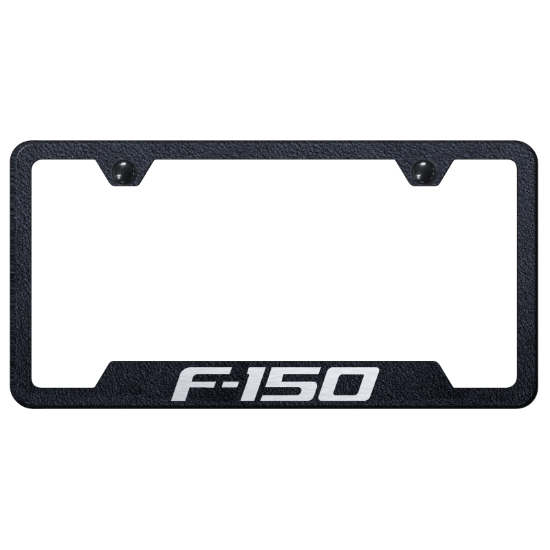 Automotive Gold F-150 Cut-Out Frame – Laser Etched Rugged Black